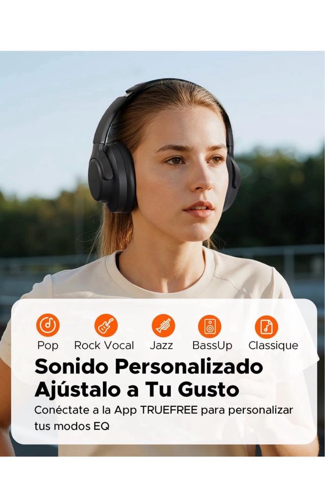 Fones de Ouvido Sem Fio TRUEFREE Pretos/Cinza