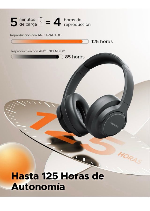 Fones de Ouvido Sem Fio TRUEFREE Pretos/Cinza