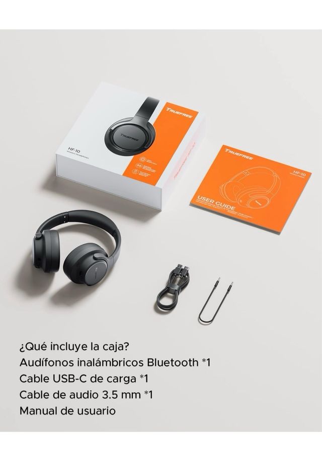 Fones de Ouvido Sem Fio TRUEFREE Pretos/Cinza