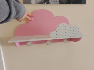 Estantería infantil nube rosa