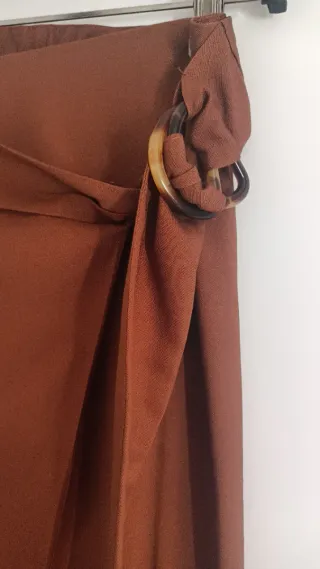 Falda Mango Talla L Marrón