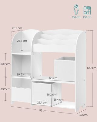 Estantería Infantil Juguetes Gris Paloma 3 en 1 SONGMICS GKR042W01