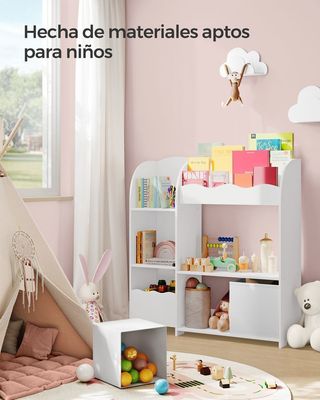 Estantería Infantil Juguetes Gris Paloma 3 en 1 SONGMICS GKR042W01