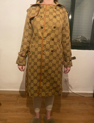 Gabardina Gucci Beige GG Monogram