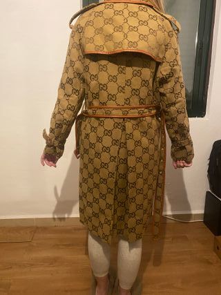 Gabardina Gucci Beige GG Monogram