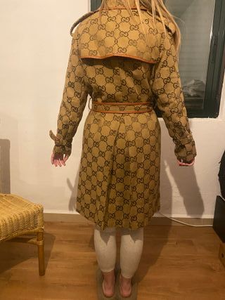 Gabardina Gucci Beige GG Monogram