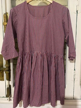 Vestido corto cuadros vichy