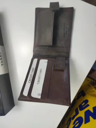 Monedero de piel Yanko, cartera de piel