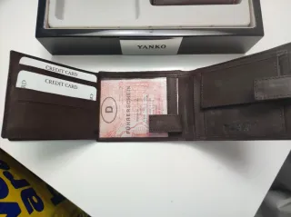 Monedero de piel Yanko, cartera de piel