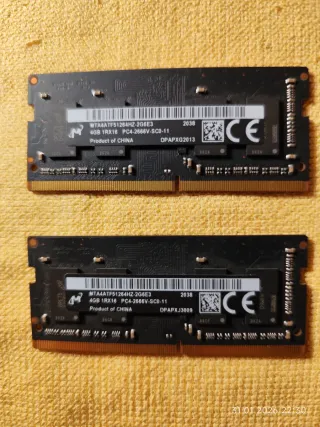Kit 2x 4GB DDR4 2666MHz Portátil