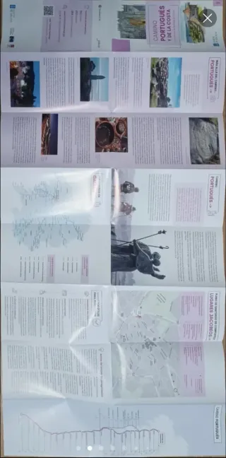 Mapa del Camino de Santiago Portugués y la Costa