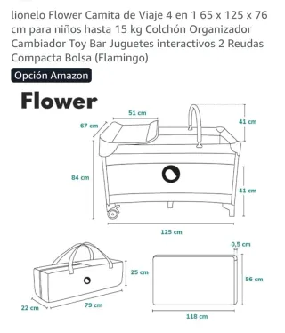 Cuna de viaje para bebé Lionelo
