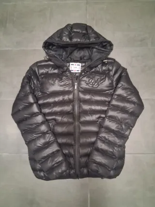 Chaqueta SikSilk Frontline Bubble Negra Nueva