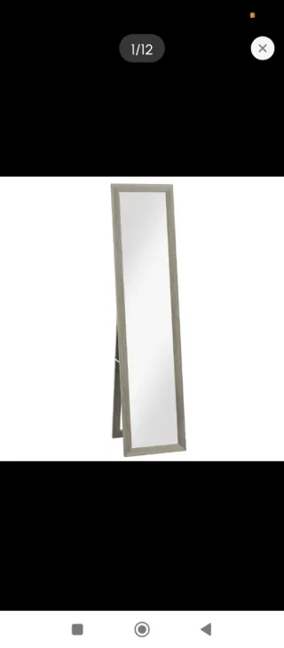 Specchio a figura intera in legno