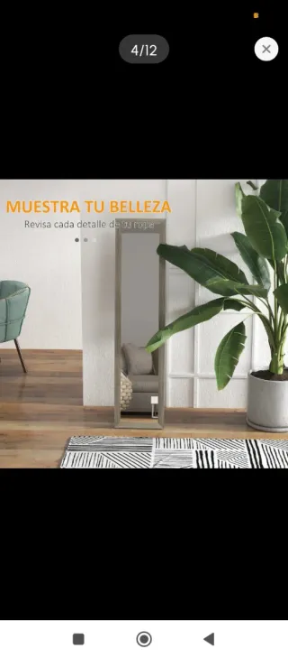 Specchio a figura intera in legno