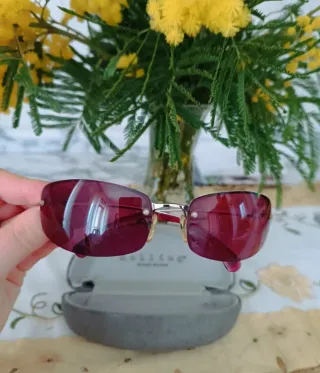 Occhiali da sole Rolling vintage lenti rosse