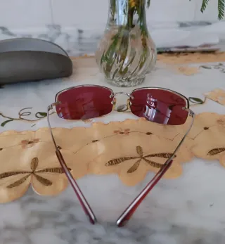 Occhiali da sole Rolling vintage lenti rosse