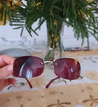 Occhiali da sole Rolling vintage lenti rosse