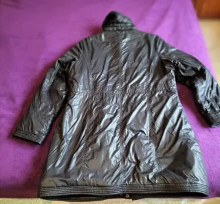 Chaqueta Parka Larga Negra Como Nueva. Mujer.