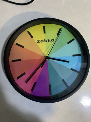 Reloj  de pared Arcoíris Multicolor