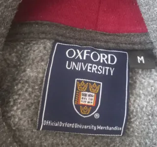 Felpa Oxford University Grigia Rossa