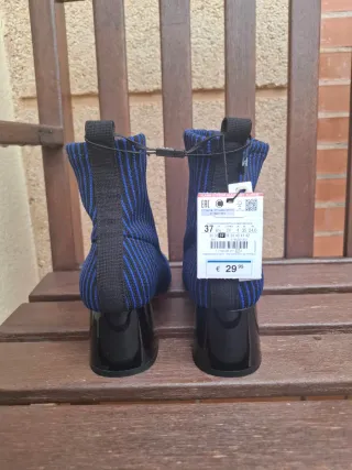 Botines Zara Talla 37 tacón calcetín