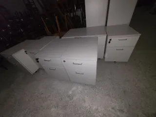 Cajoneras de oficina  blancas