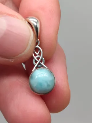 Colgante Plata 925 y Larimar
