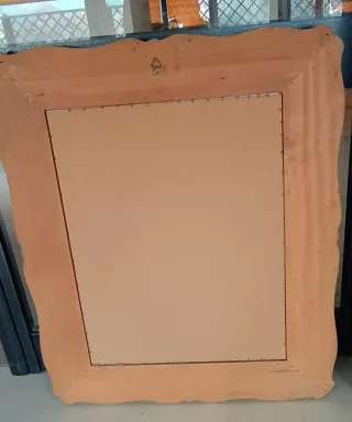 Specchio da parete con cornice in legno