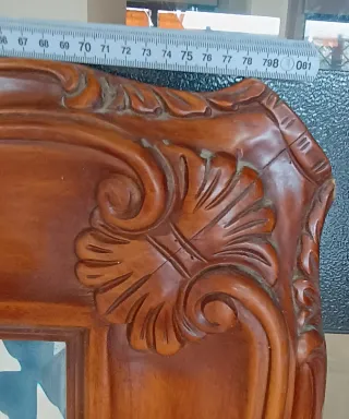 Specchio da parete con cornice in legno