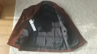 Chaqueta Piel Nobuk Massimo Dutti .