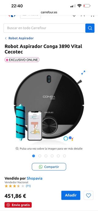 Robot Aspirador Conga 3890 Ultra