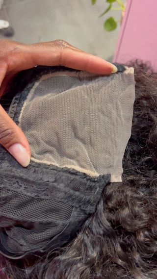 Peluca rizada pelo humano 50cm