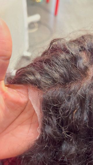 Peluca rizada pelo humano 50cm