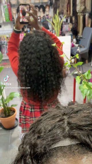 Peluca rizada pelo humano 50cm