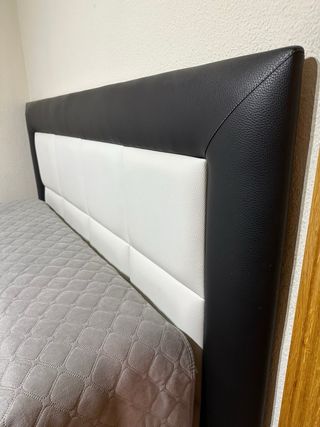 Cabecero cama 135 cm moderno blanco y negro
