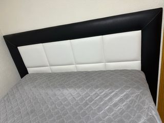 Cabecero cama 135 cm moderno blanco y negro
