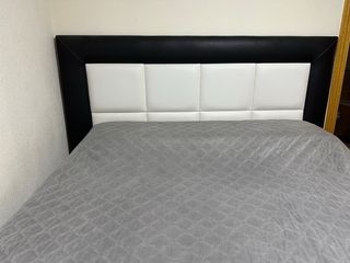 Cabecero cama 135 cm moderno blanco y negro