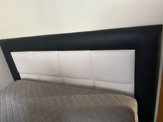 Cabecero cama 135 cm moderno blanco y negro