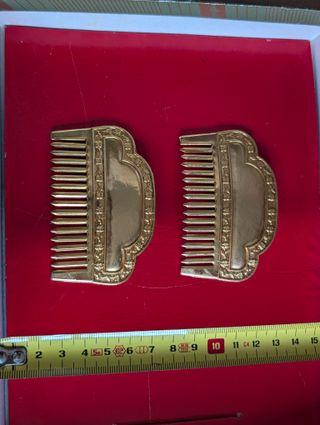 Juego peinetas de fallera doradas – completas