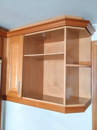 Mueble de cocina madera y mármol