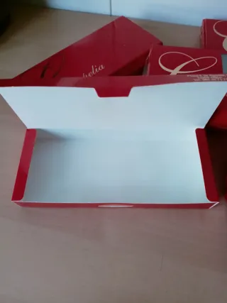 Lote 5 Cajas Cartón Rojas