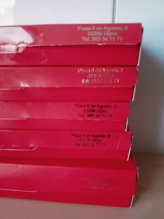 Lote 5 Cajas Cartón Rojas