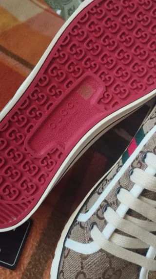 Tenis Gucci Marrón y Verde