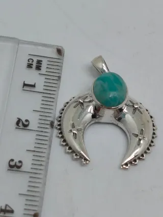 Colgante Plata 925 y Amazonita Luna