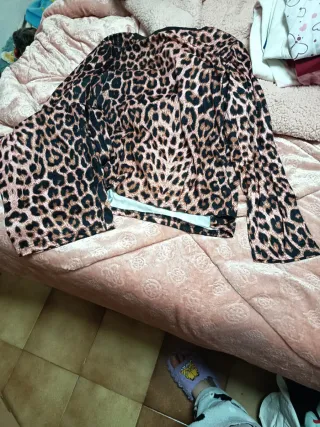 Pijama ancho estampado leopardo
