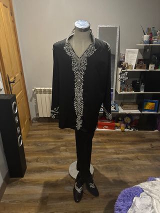 Traje Gitano Negro y Plata
