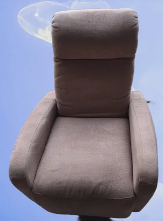 Sillón relax rosa de tela