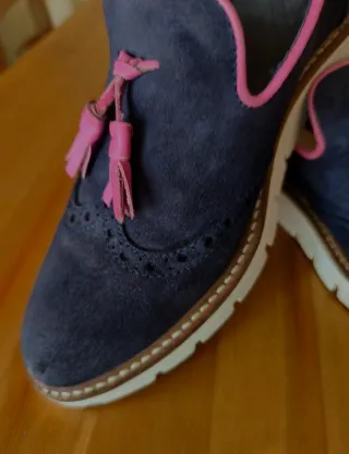 Zapatos KILARY Talla 39 Azul Marino y Rosa