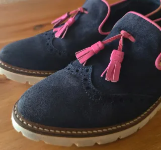 Zapatos KILARY Talla 39 Azul Marino y Rosa